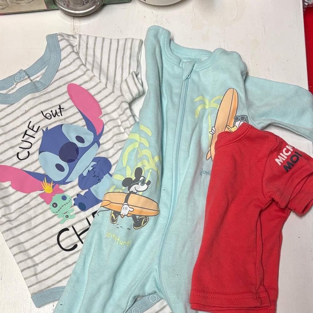 Bundle of 3 disney baby clothes